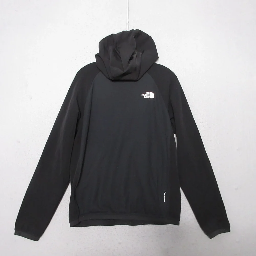 The North Face Hoodie Men Medium Tekware Fleece Quarter Zip Black Gorpcore Logo